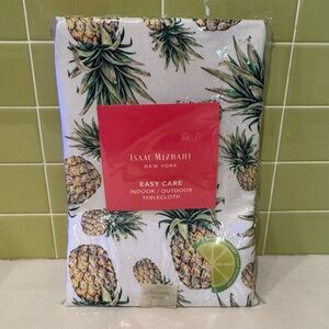 Isaac Mizrahi Tropical Pineapple Tablecloth - Oblong 52x70”